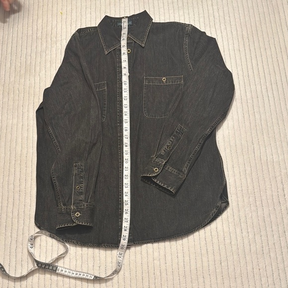 Ralph Lauren Jeans Co. Dark Gray Denim Button-Up Shirt - Picture 2 of 7